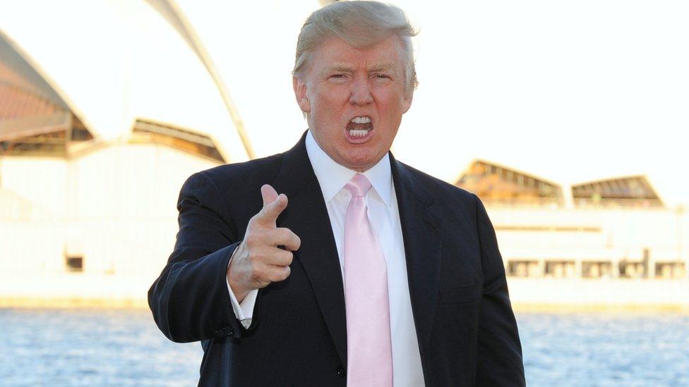 Donald Trump during a visit to promote the Apprentice television show on 21 September 2011 in Sydney, Australia.