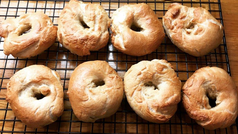 Homemade bagels