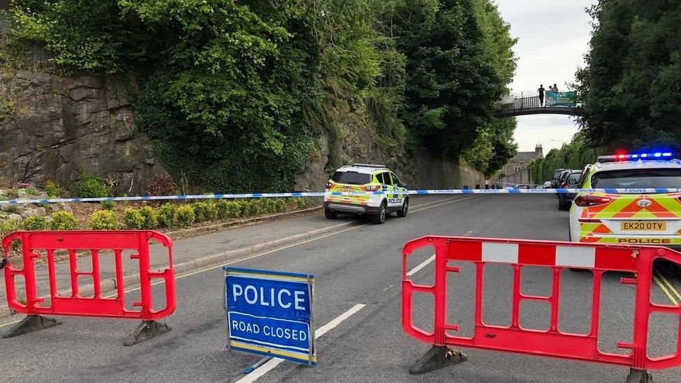 Road closed by police