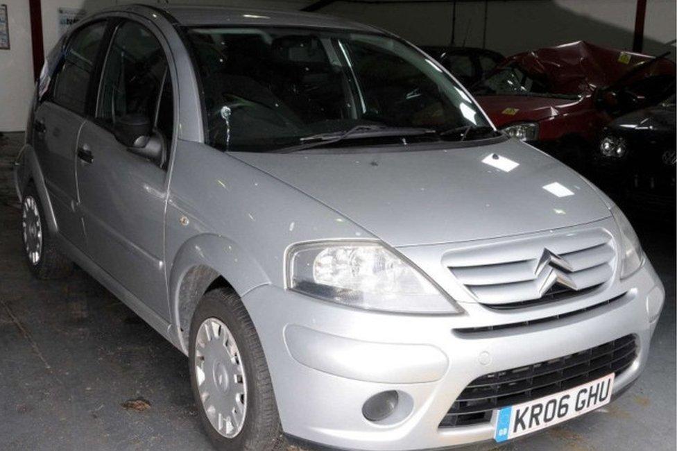 Car left by Ali Qazimaj