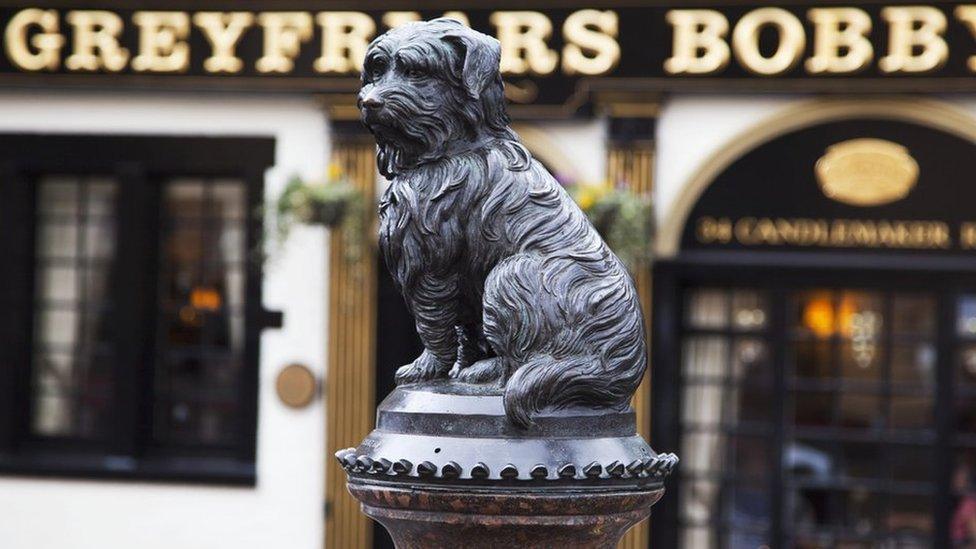 The statue of Greyfriars Bobby