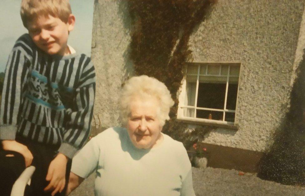 A young Morgan Fagg pictured with his late grandmother Una Fagg