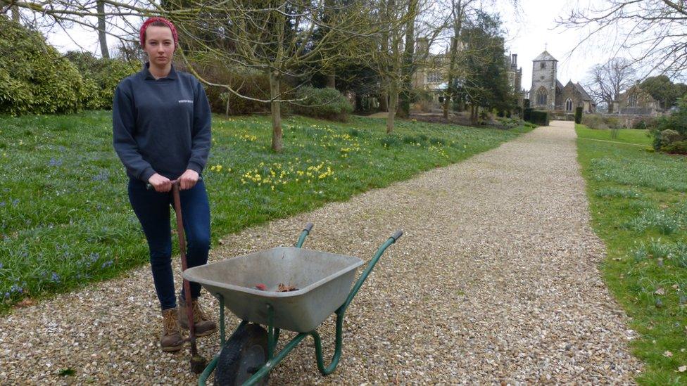 Beth Fryer, assistant gardener