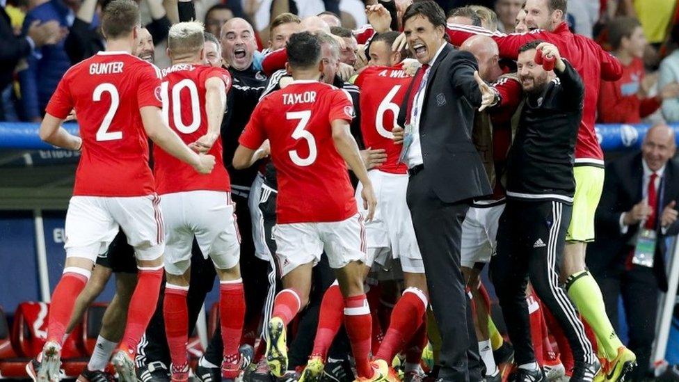 Chris Coleman celebrates