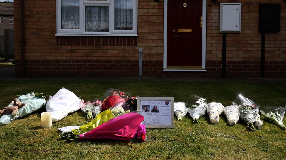 Flowers outside house
