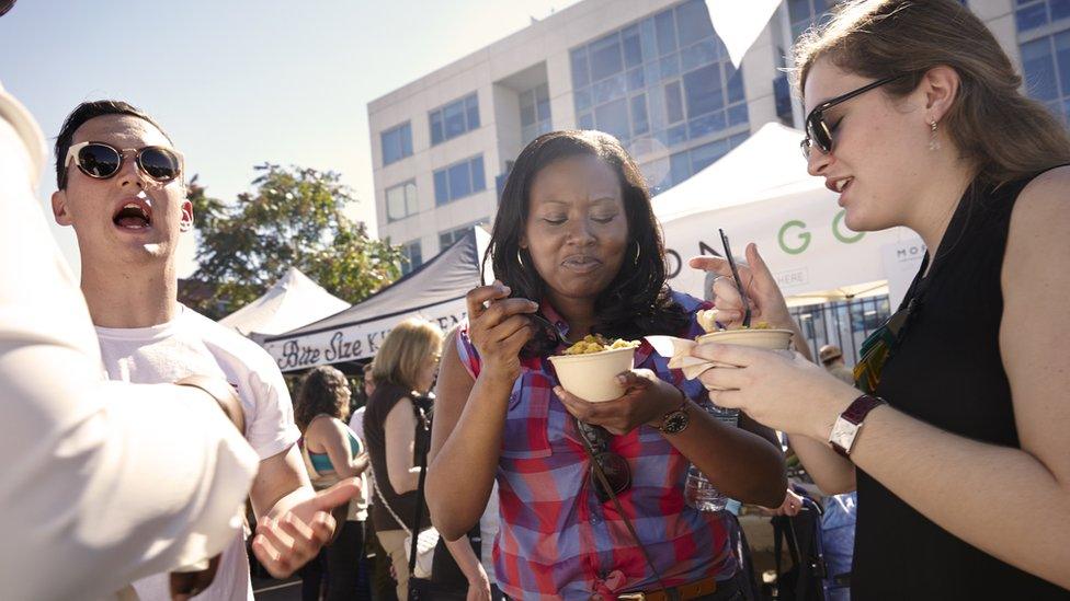 Customers at a Smorgasburg