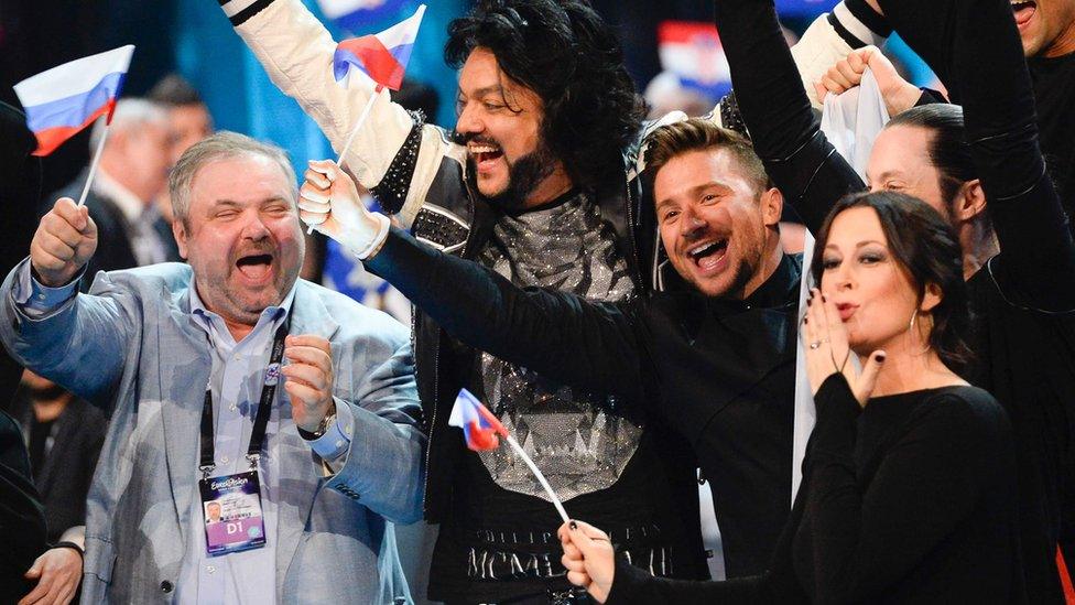 Russia celebrate Eurovision semi-final win