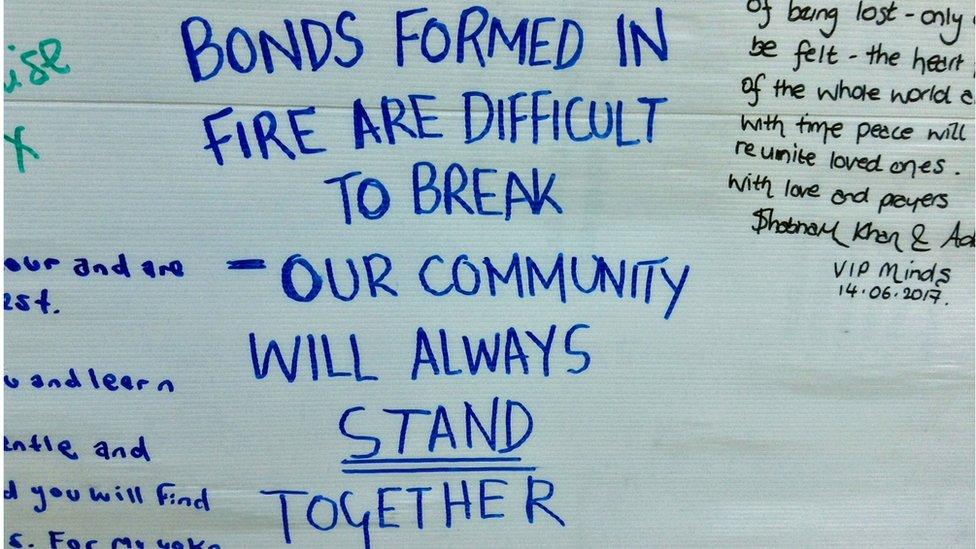 Condolence message: Bonds formed in fire are difficult to break - our community will always stand together.