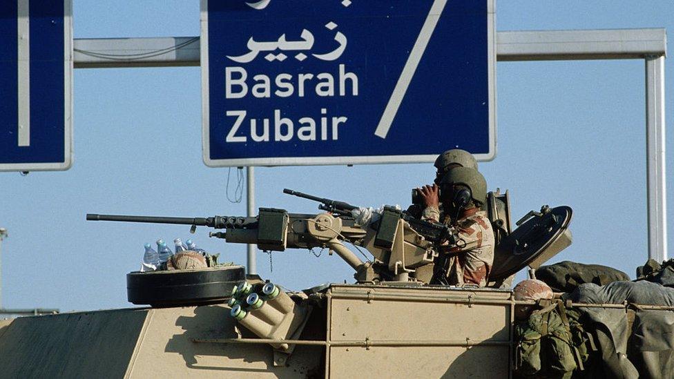 US soldiers in Kuwait at the end of the First Gulf War