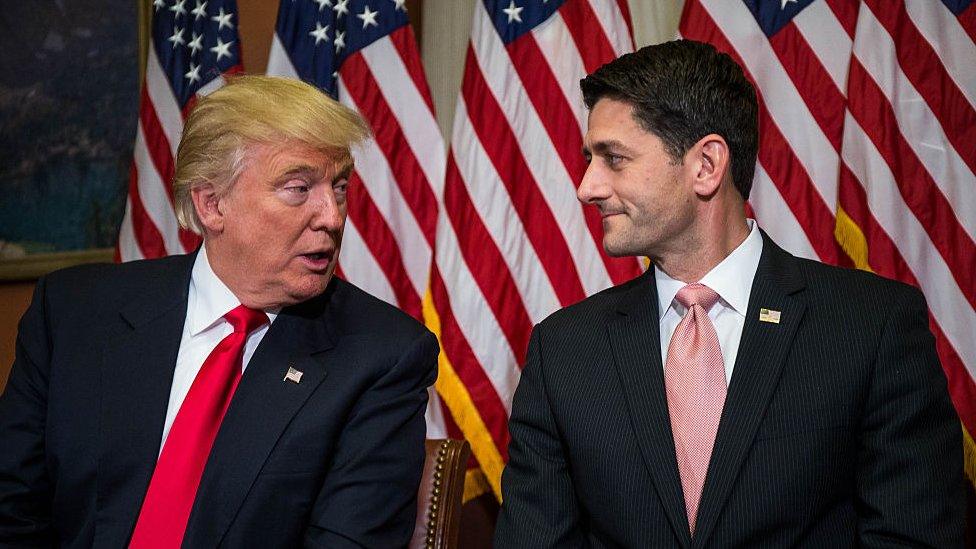 Donald Trump and Paul Ryan meet in Washington.