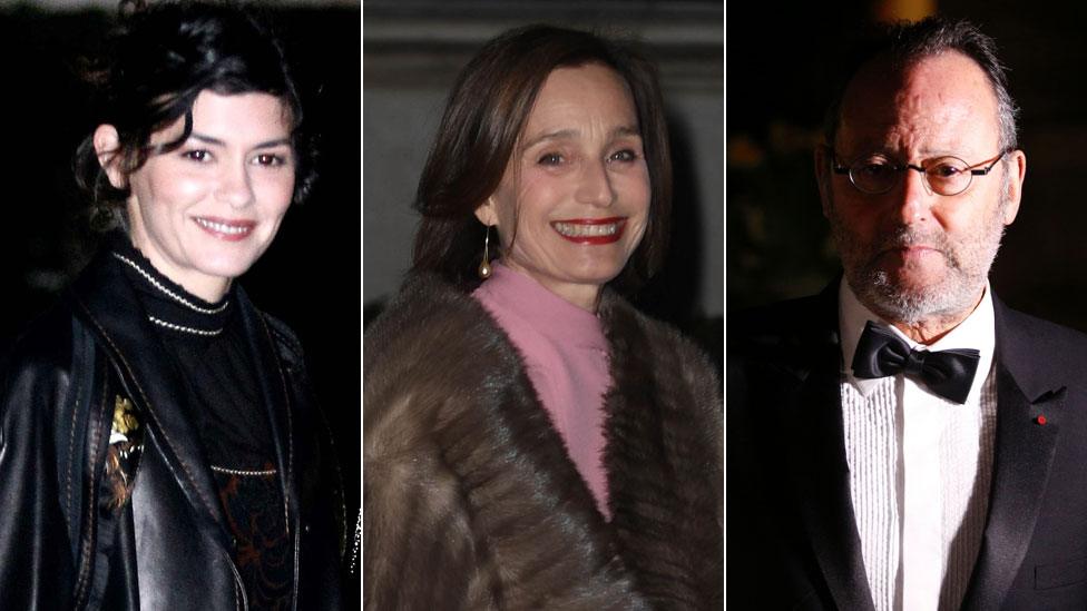 From left: Audrey Tautou, Dame Kristin Scott Thomas and Jean Reno