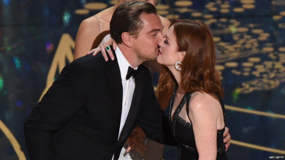 Leonardo DiCaprio and Julianne Moore