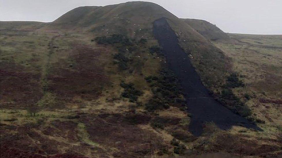 Landslip overlooking Wattstown