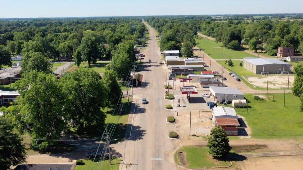 Aerial shot of Mississippi