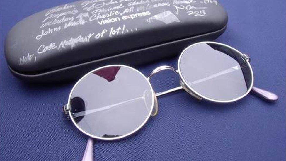 Sunglasses belonging to John Lennon