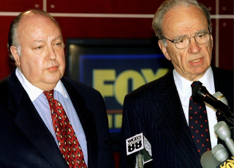 An 1995 archive picture of Rupert Murdoch and Roger Ailes