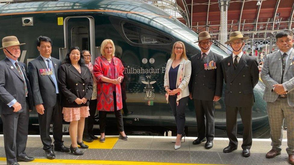 Joanna Lumley at Paddington Station