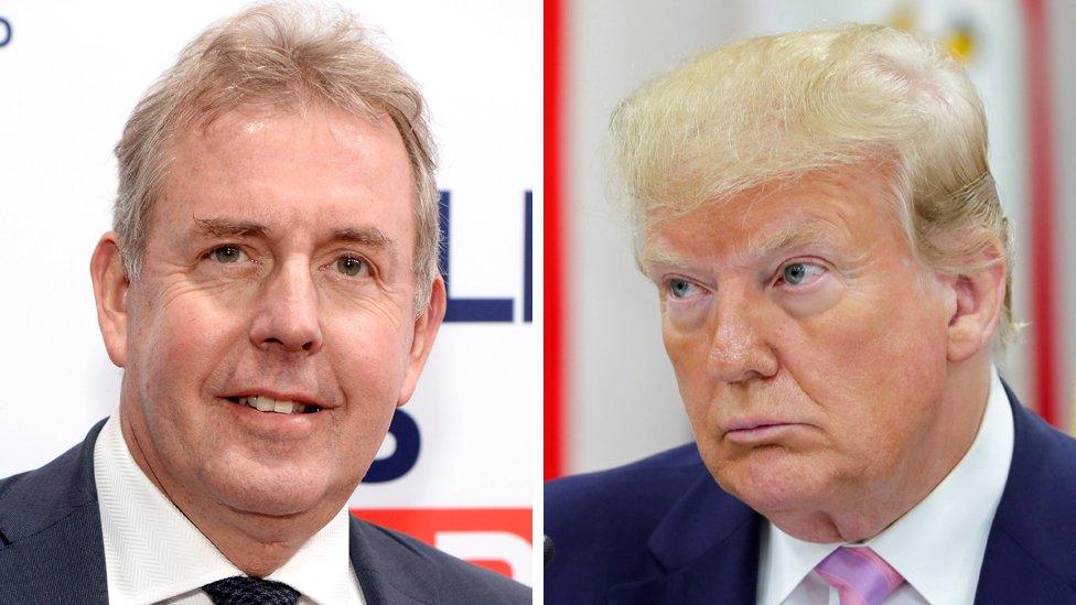 Sir Kim Darroch and President Donald Trump