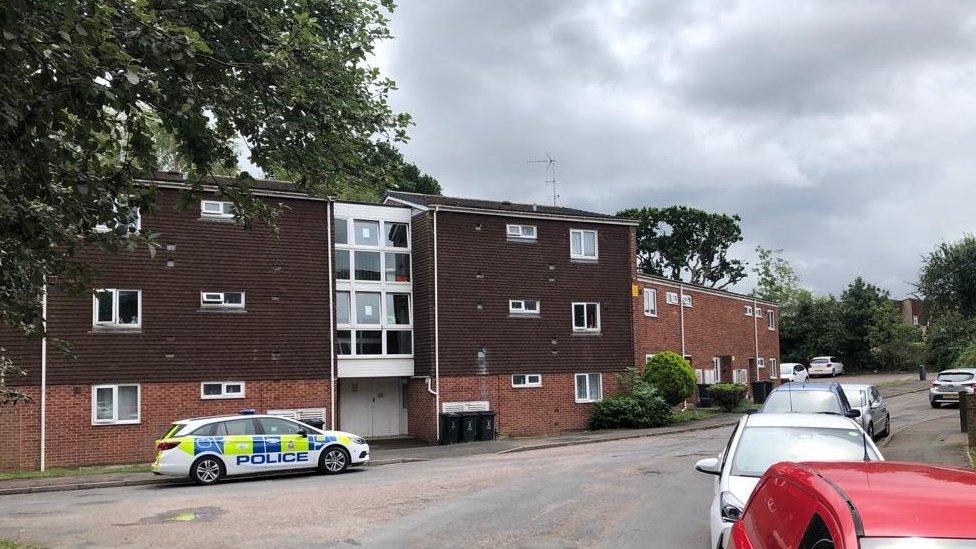 Galsworthy Close with police car