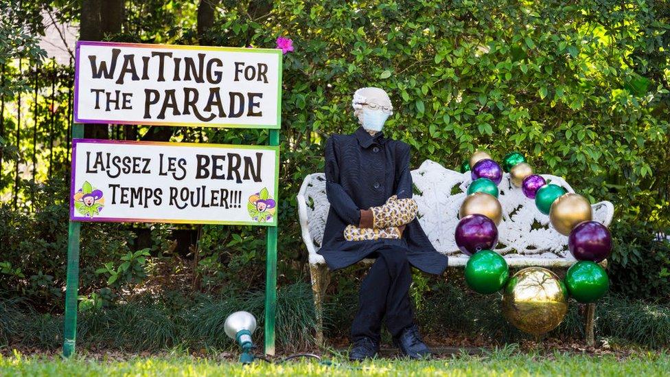 A spoof of the Bernie Sanders meme in New Orleans