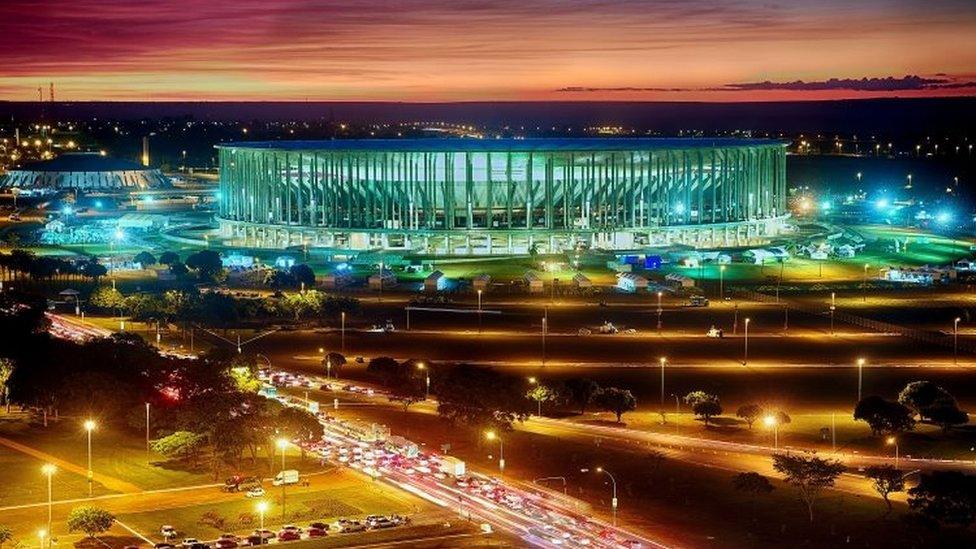 Mane Garrincha National stadium in Brasilia on June 14, 2013