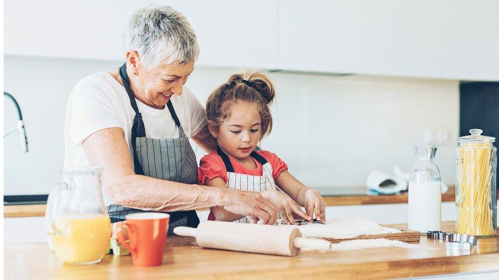 Grandma with grand daughter