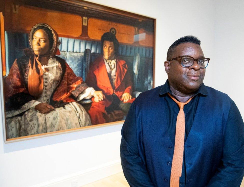 Artist Isaac Julien unveils his work Lessons of the Hour