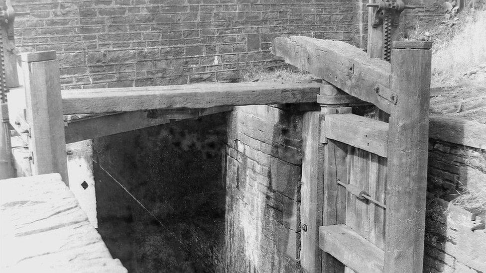 A lock gate at Clydach