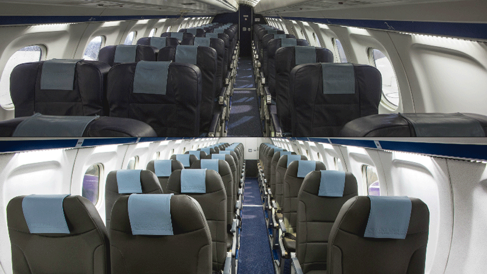 Revamped interior of aircraft