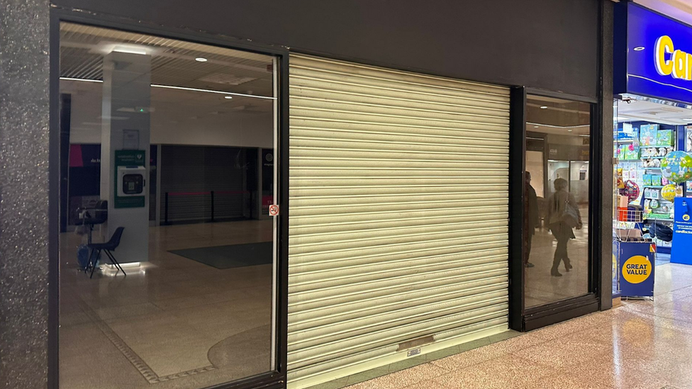 Empty units in Eastgate Shopping Centre.