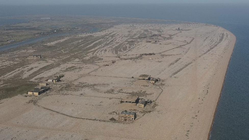 Aerial view of Orford Ness