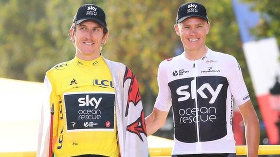 Geraint Thomas a Chris Froome