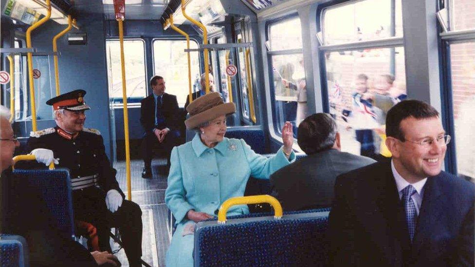 Queen on the train