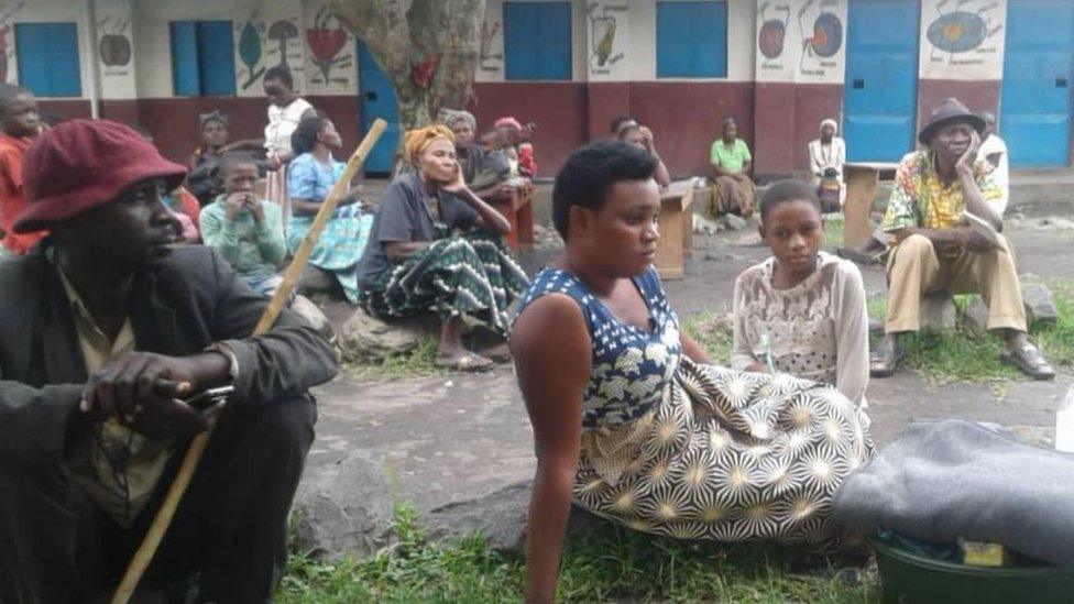 The school-turned temporary shelter where nearly 200 people displaced by floods in a village of Kasese district of Uganda are taking shelter