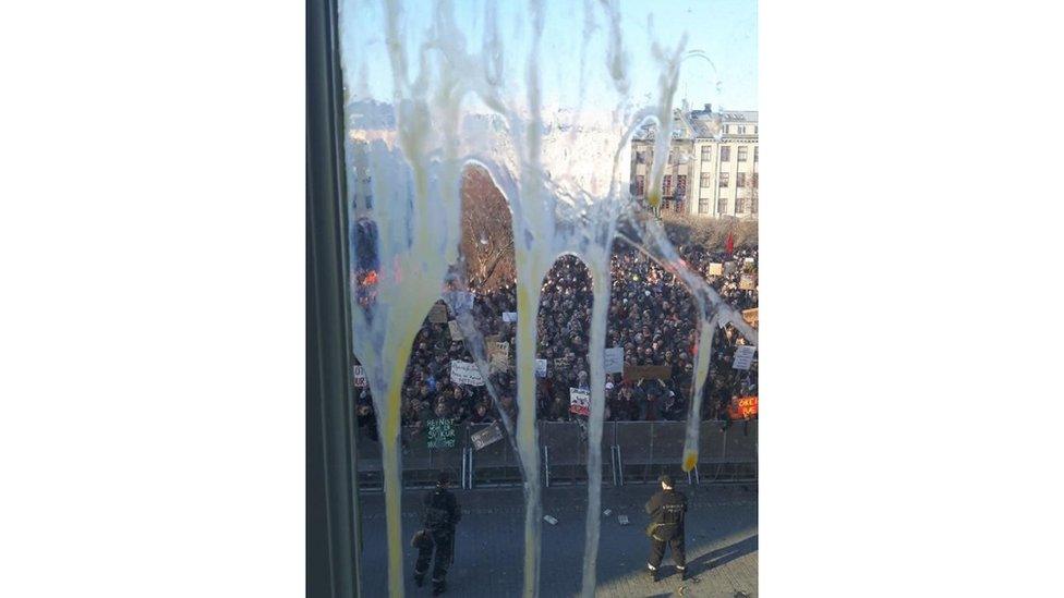 Taken from inside Iceland's parliament building