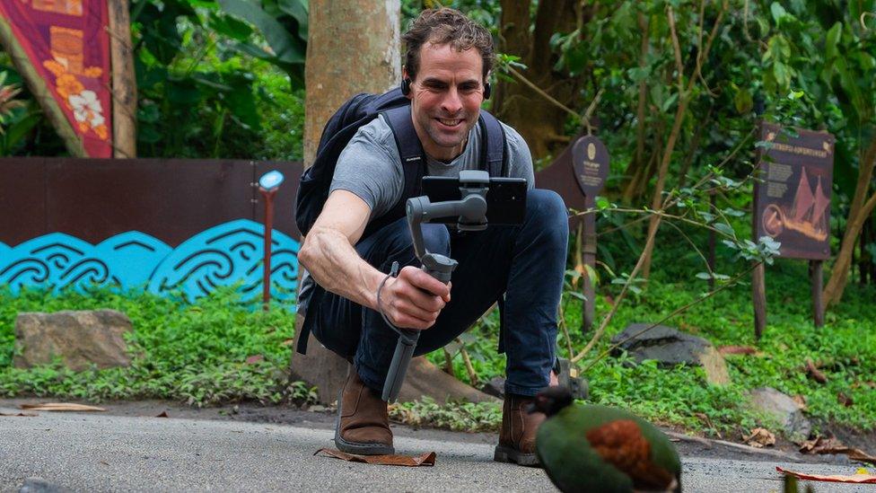 Robbie Kirkman, the Eden Project's Education Team Lead, delivers lessons live from the Rainforest Biome