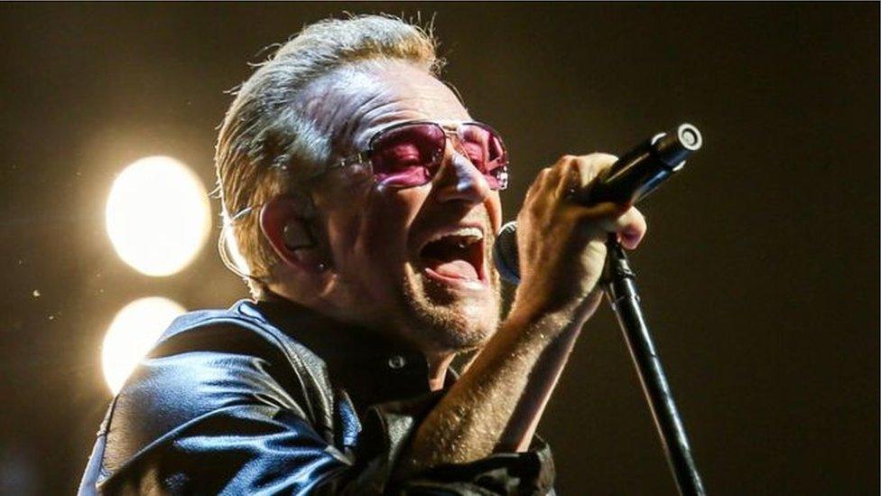 Bono and U2 are currently on a European tour to promote their latest album, Songs Of Innocence