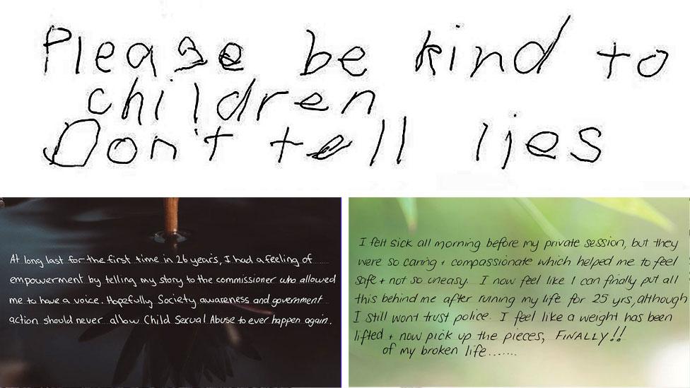 Messages from child abuse survivors