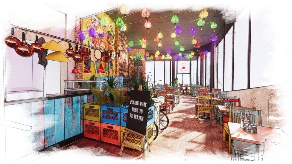 Artists impression of the Bullring branch of Vietnamese Street Kitchen