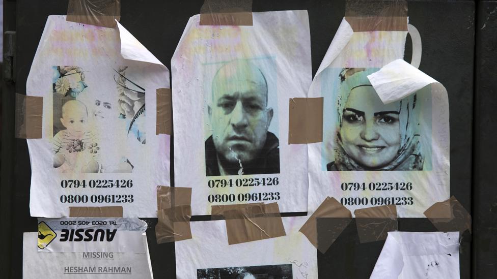 Pictures of missing people from Grenfell