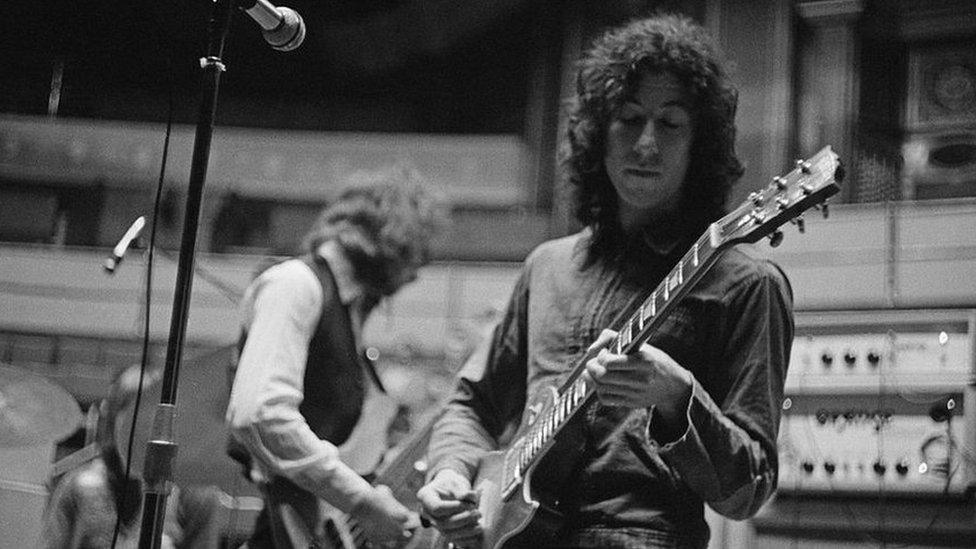 Peter Green rehearsing at the Royal Albert Hall in