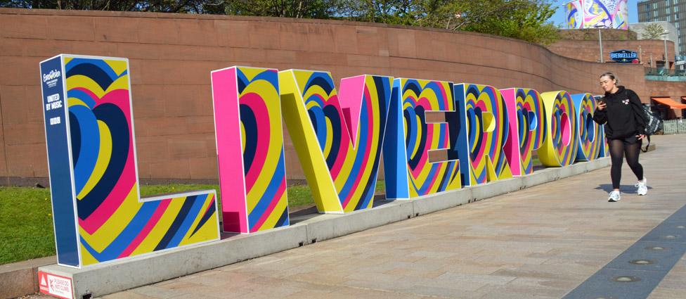 Liverpool sign in Eurovision Song Contest colours, 18 April 2023