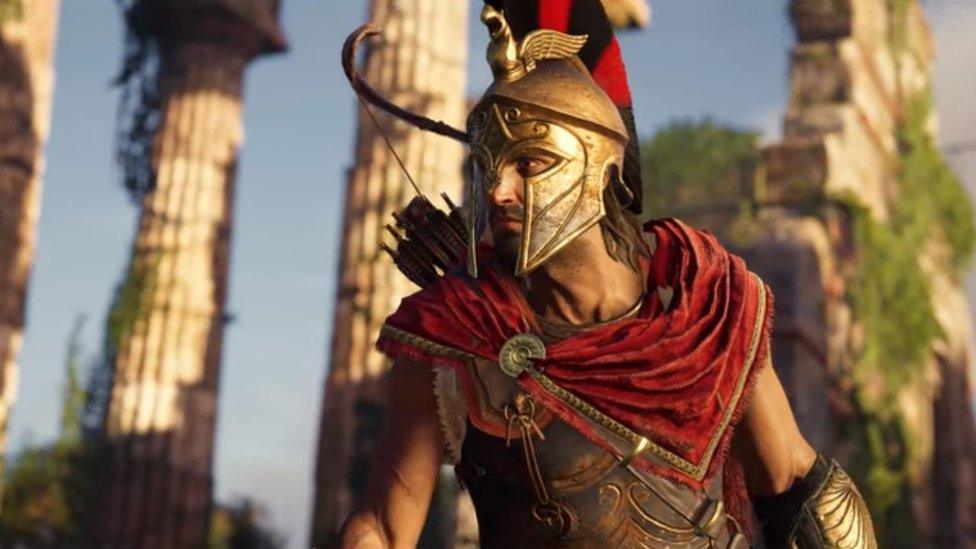 The game's male main character, Alexios