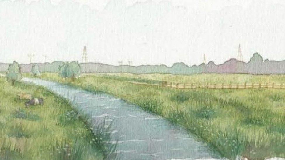 Oxford Flood Alleviation Scheme artist's impression