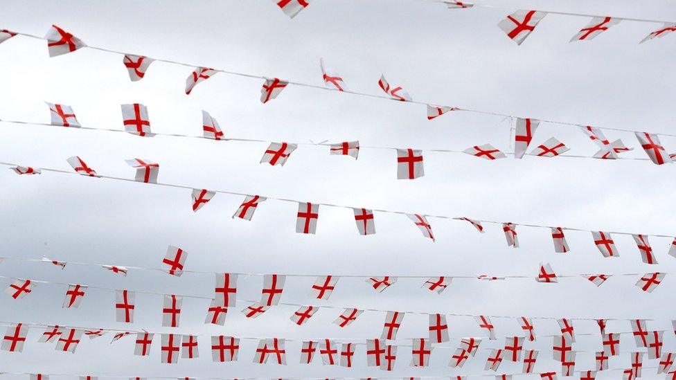 England flags in Oldham