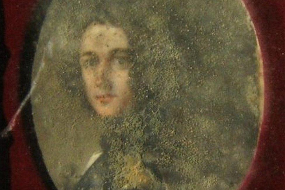 Portrait covered in mould