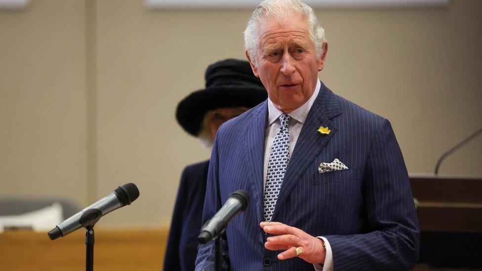 Prince Charles giving a speech to mark Southend getting city status