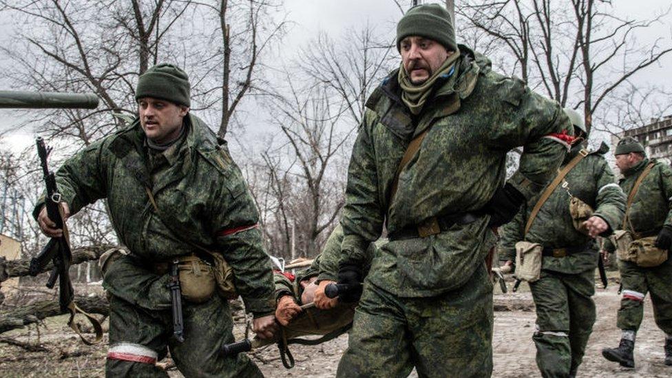 Soldiers of the so-called Donetsk People's Republic