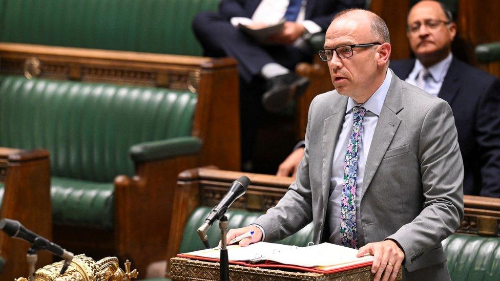 Chris Heaton-Harris speaking in Westminster