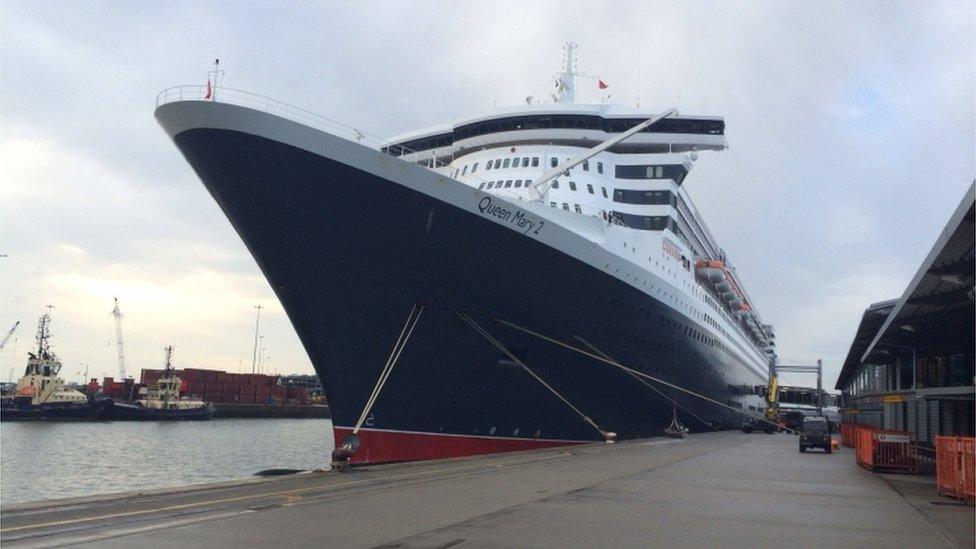 Queen Mary 2 in Southampton, file pic